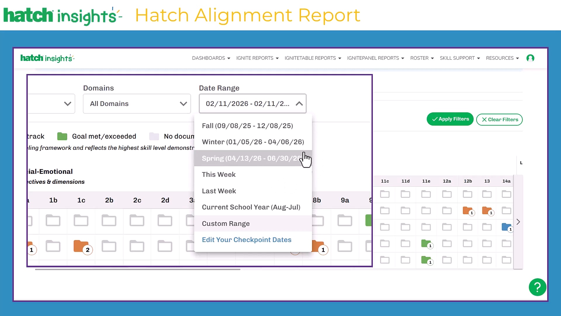 IgniteTable Alignment Report