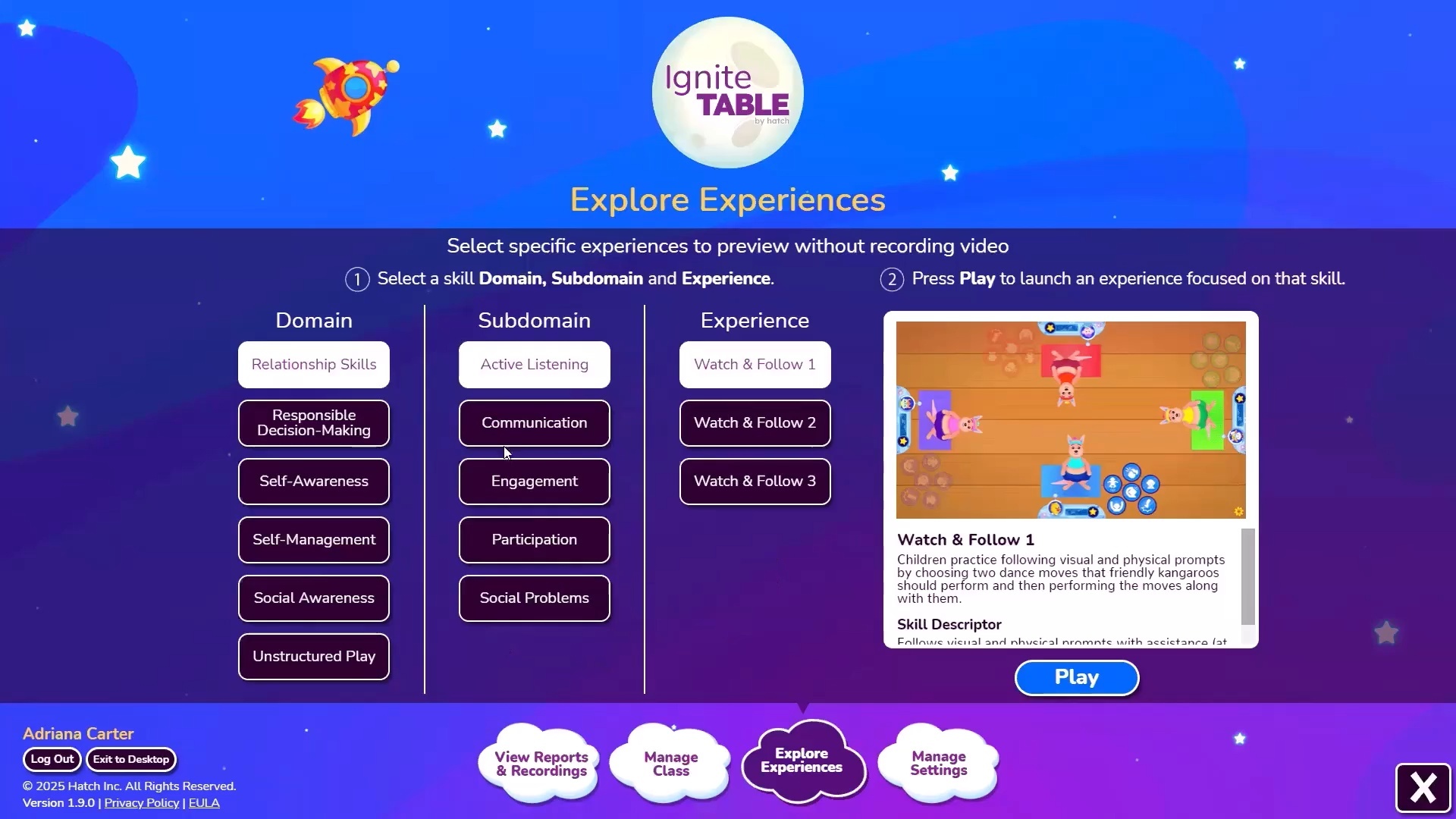 IgniteTable Explore Experiences