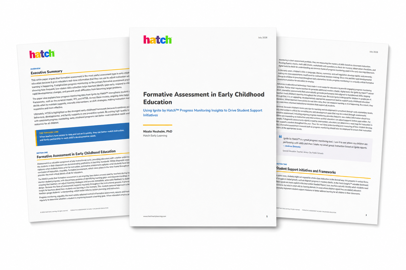 Formative Assessment in Early Childhood Education